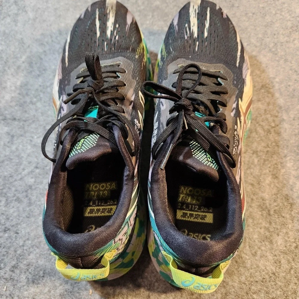Asics Noosa Tri 13 Womens 10 Running Shoes Black Multi Color Graffiti 1012A898